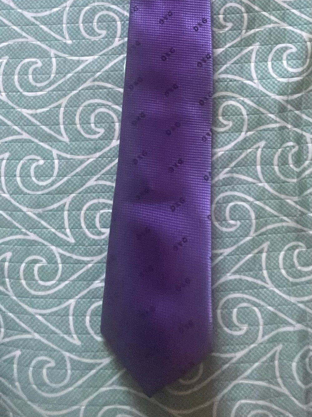 Dolce & Gabbana Purple Men's Silk Tie with Micro Dot Texture